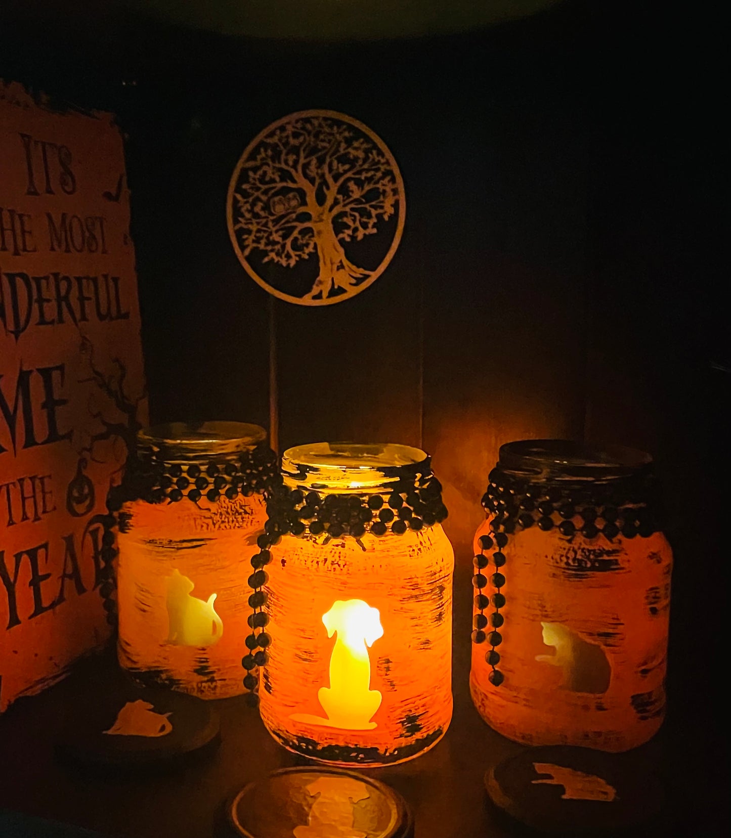 Halloween Cat Glas - 500 gr