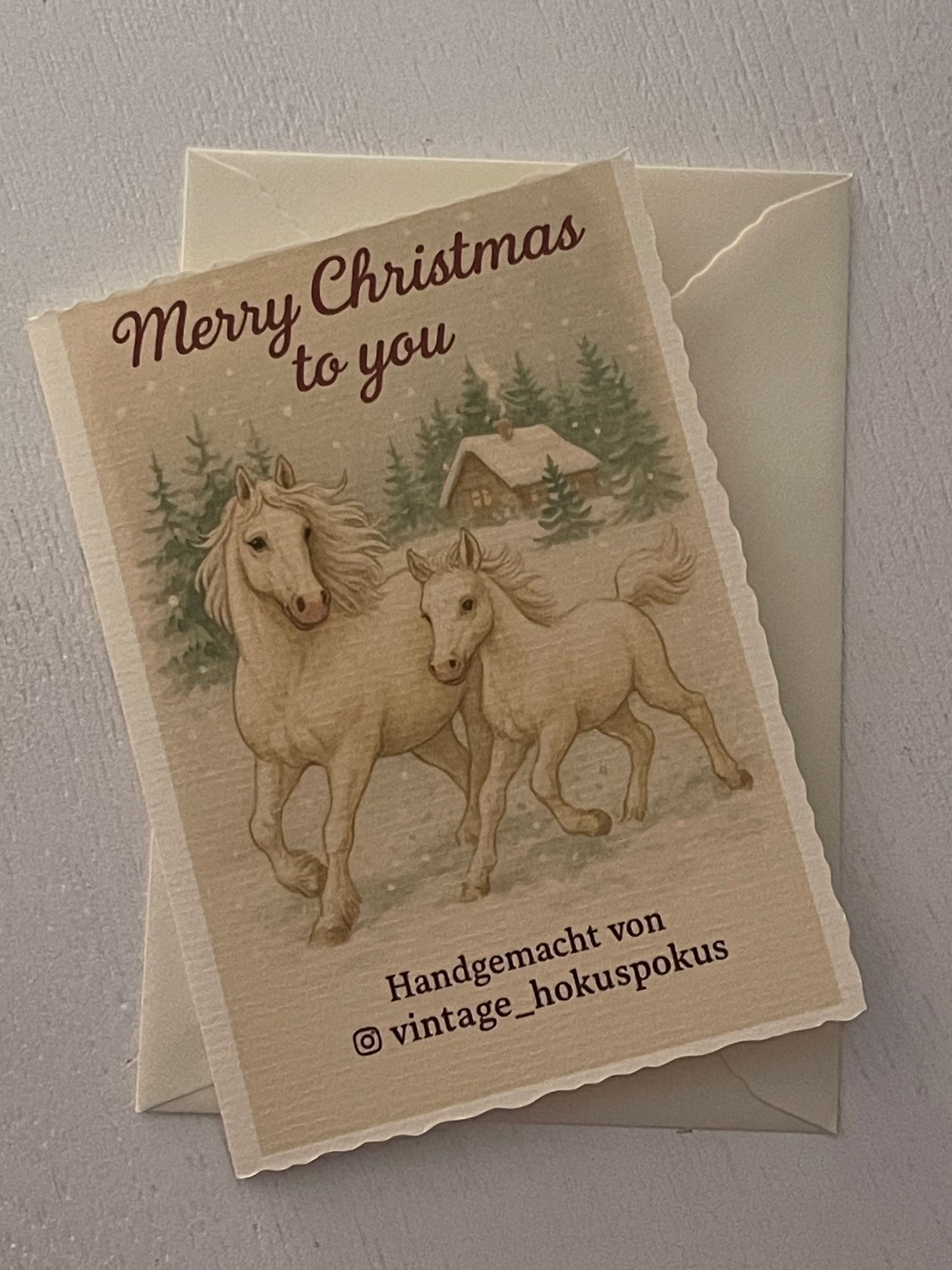 Karte & Umschlag Pferd