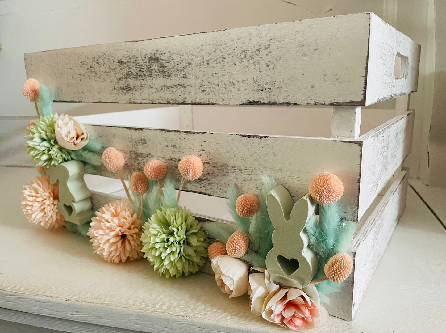 XL Bunny Box - Holz - Rosé Mint