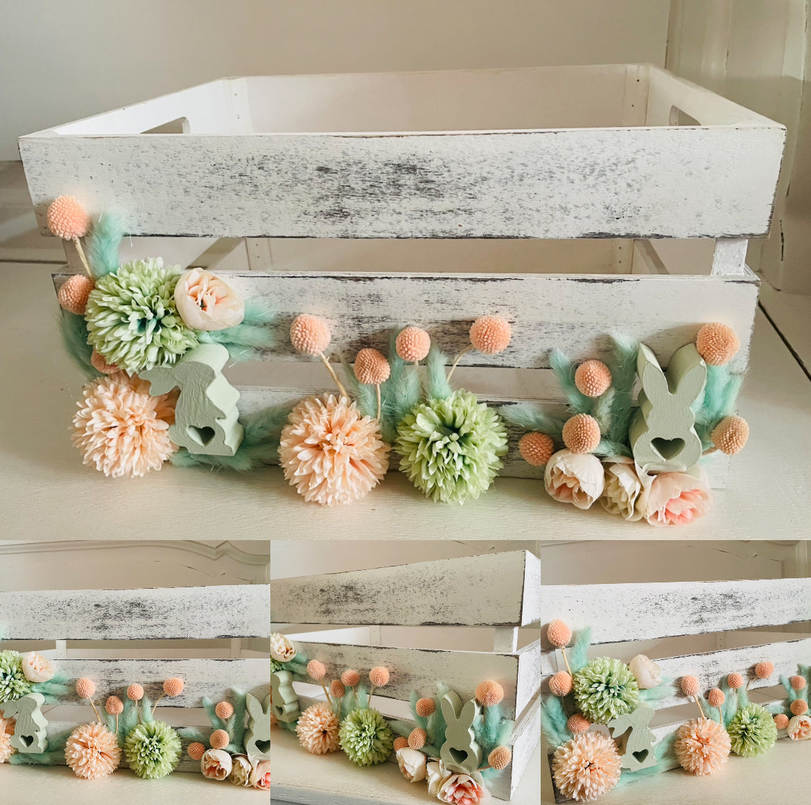 XL Bunny Box - Holz - Rosé Mint