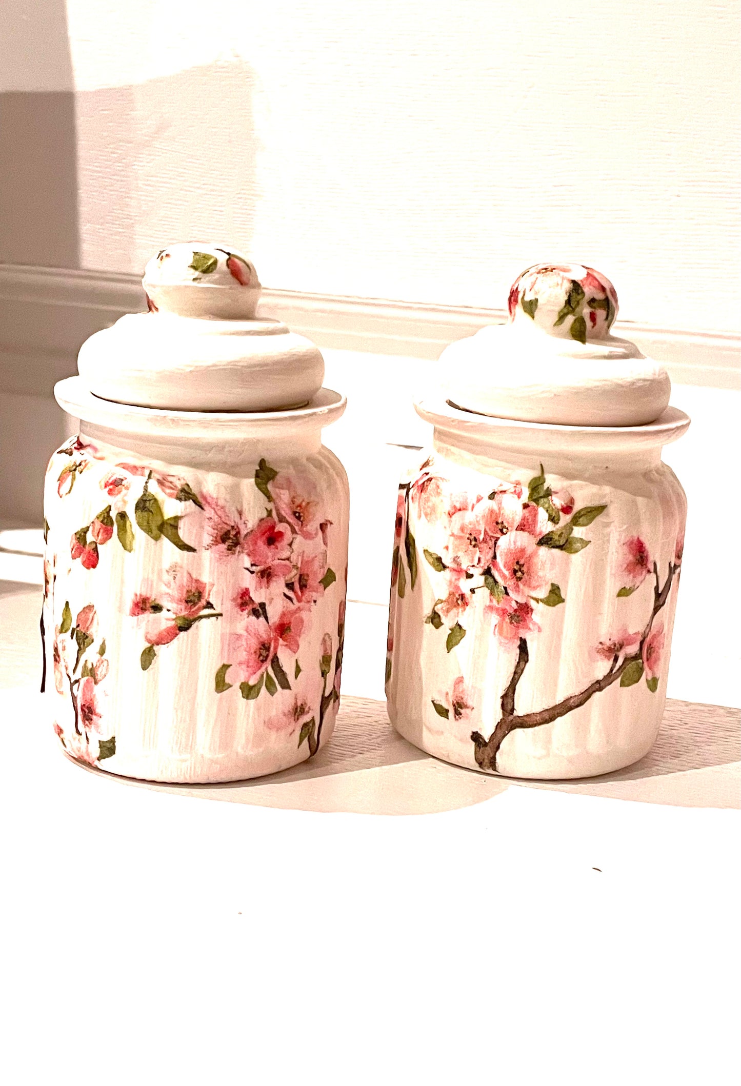 Glas Flower 2x -beschreibbar- SET