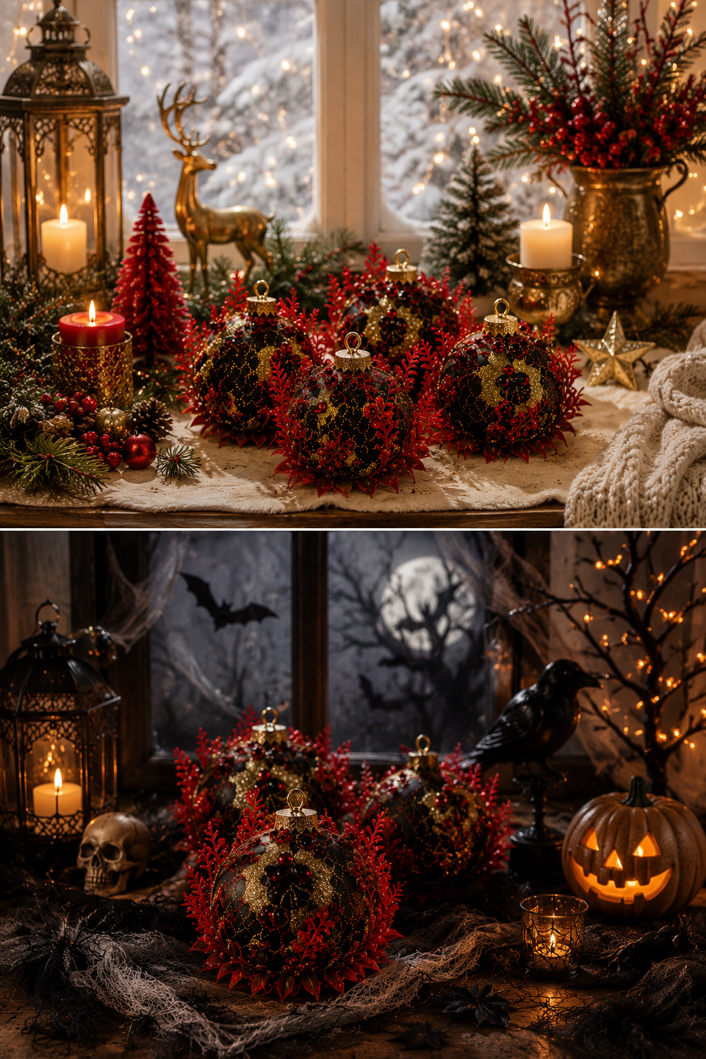Diva‘s Dream - Dark Romance Edition Halloween Kugel Vintage-Dekoration Handmade