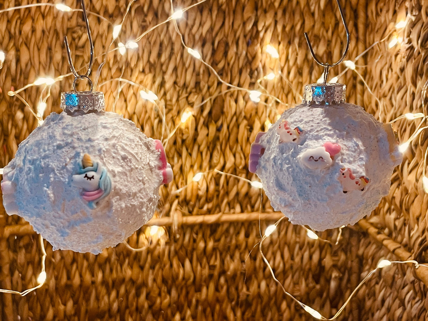 Handmade Einhorn Weihnachtskugel Set – Magischer Christbaumschmuck für Kinder