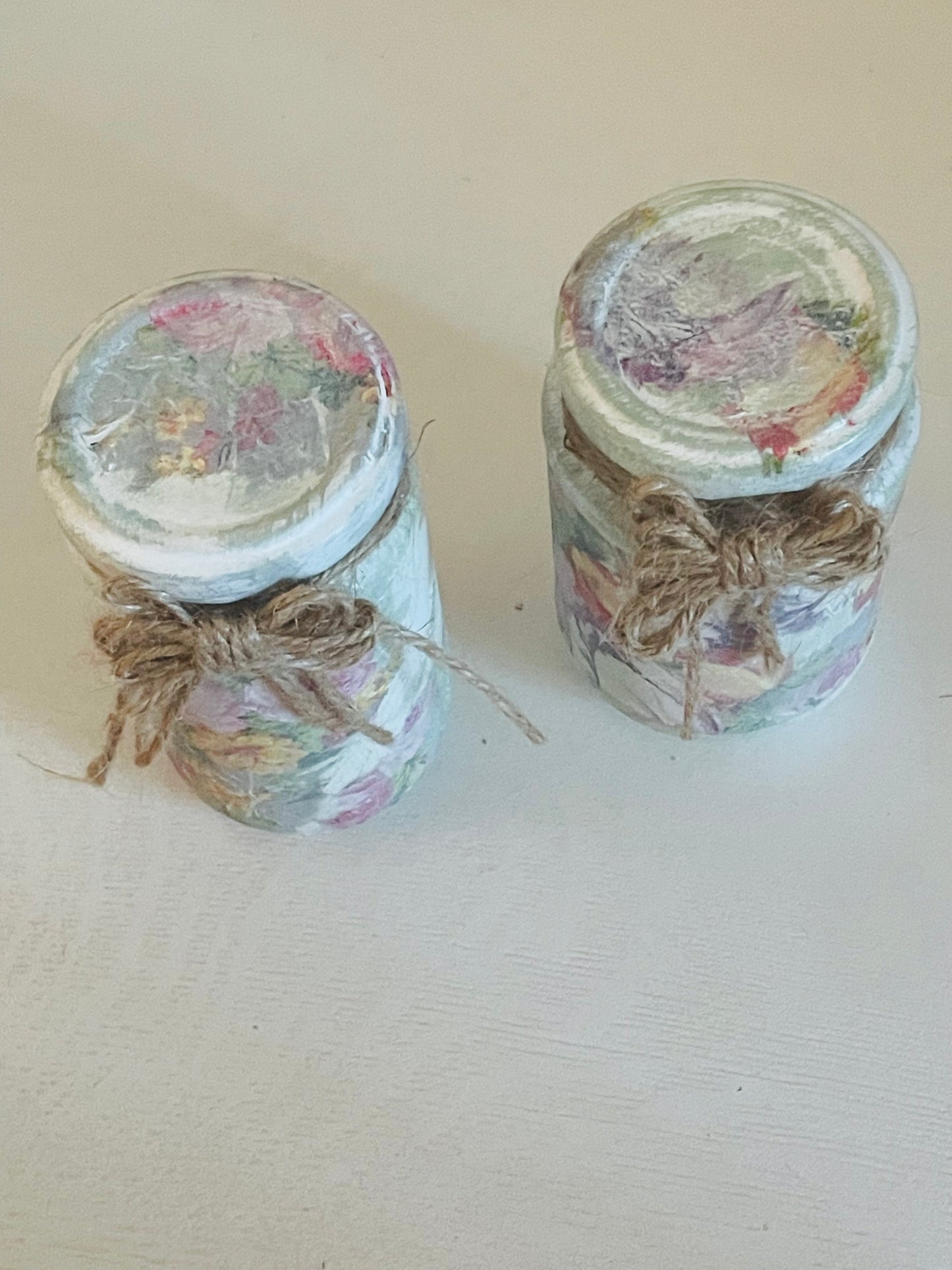 Flower Vintage Gläser 2er-Set | Handmade Vorratsgläser 200 ml | Vintage Hokus Pokus