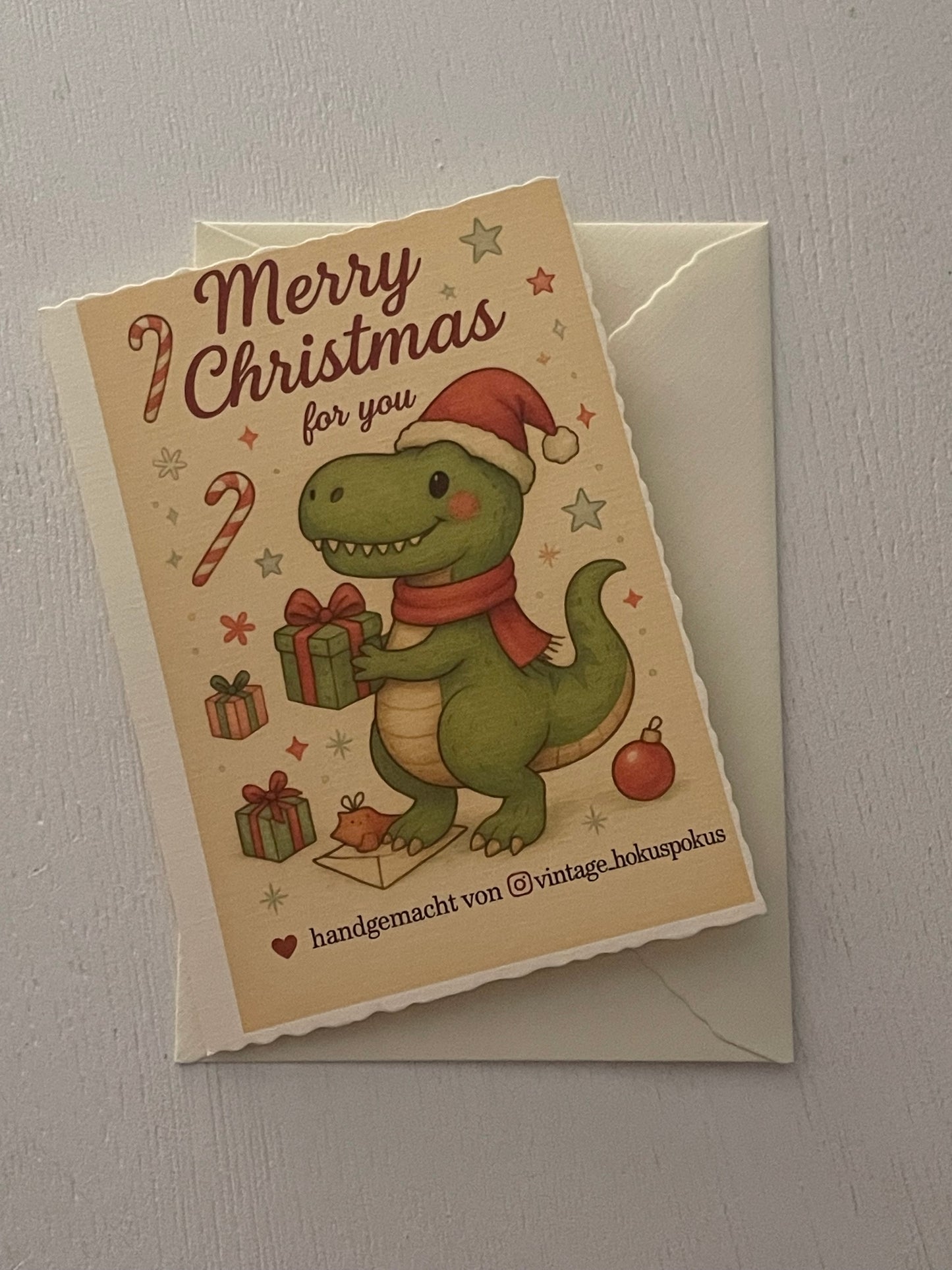 Karte & Umschlag Dino