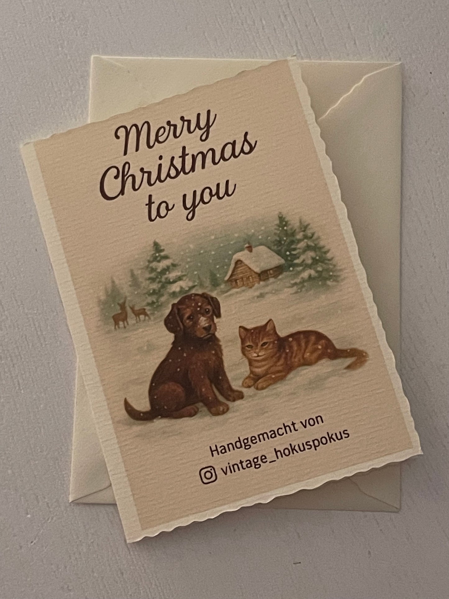 Karte & Umschlag Dog