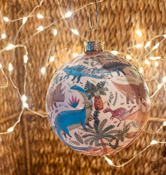 Dino Weihnachten Dekoration Kugel 8 cm