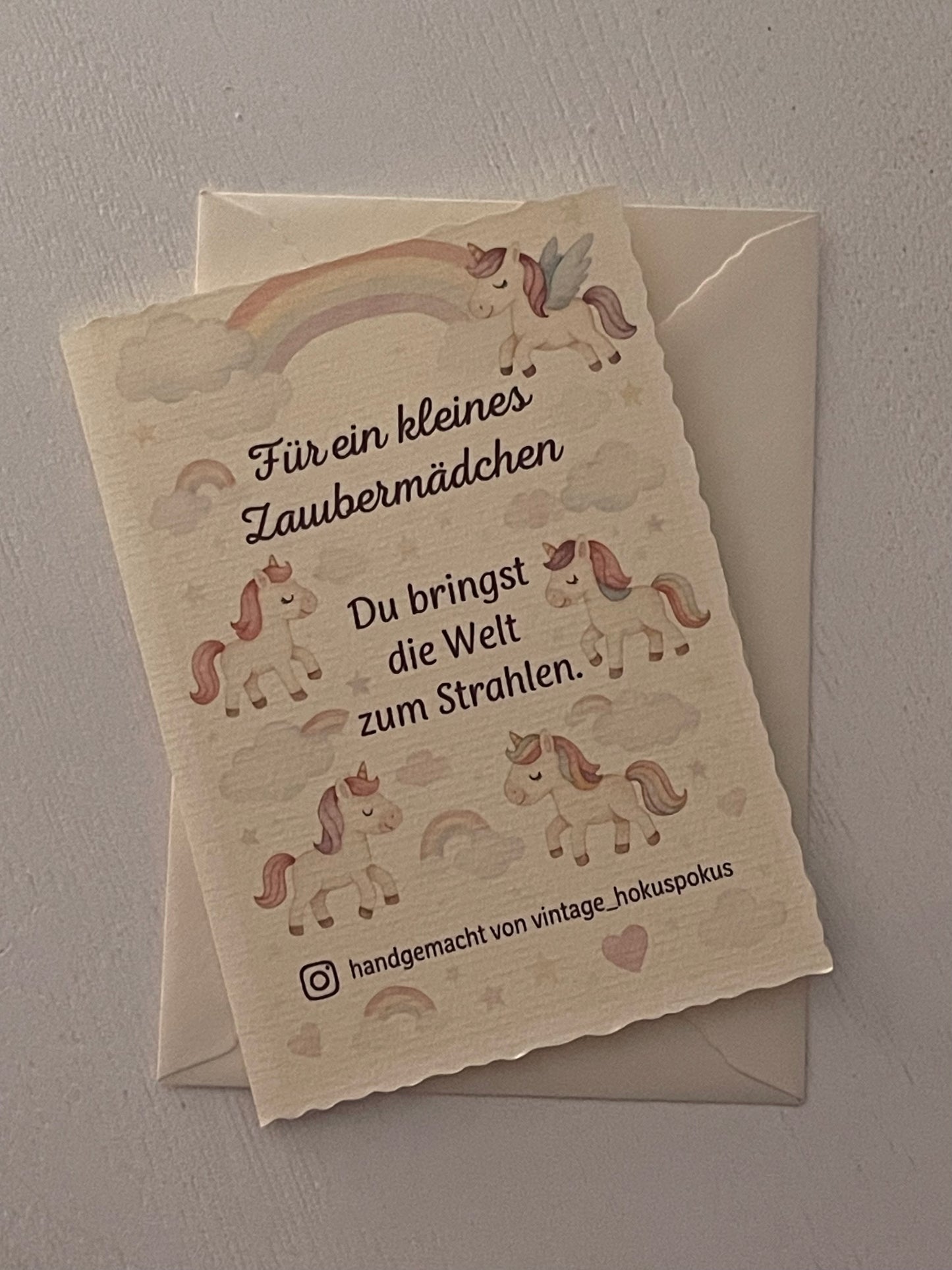 Karte & Umschlag Einhorn 🦄